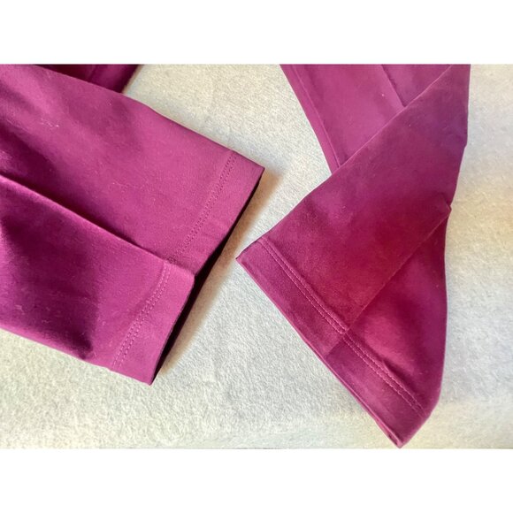 Woman Within Burgundy Brushed Denim Pants 16W  Stretch Cotton Blend  Pockets - Picture 10 of 10